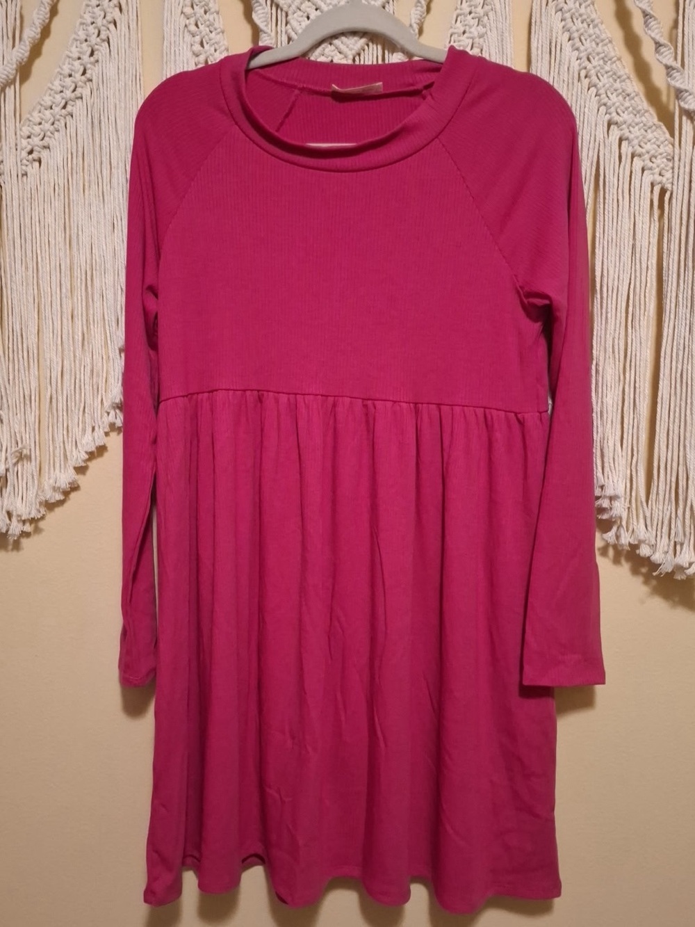 Beeson River Ribbed long sleeve baby doll dress